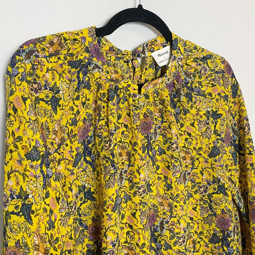 Madewell x Karen Walker Silk Print Gennaker Top - Picture 8 of 15